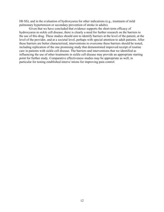 Hydroxyurea for the treatment of sickle cell disease2 | PDF