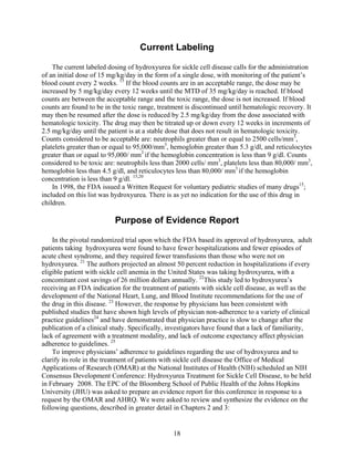 Hydroxyurea for the treatment of sickle cell disease2 | PDF