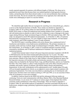 Hydroxyurea for the treatment of sickle cell disease2 | PDF