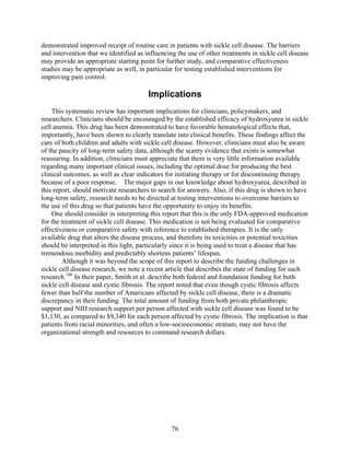 Hydroxyurea for the treatment of sickle cell disease2 | PDF