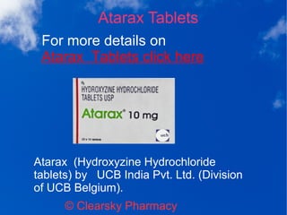 Atarax (Hydroxyzine Hydrochloride Tablets) | ODP