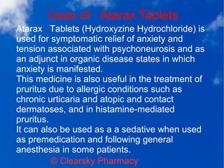 Atarax (Hydroxyzine Hydrochloride Tablets) | ODP