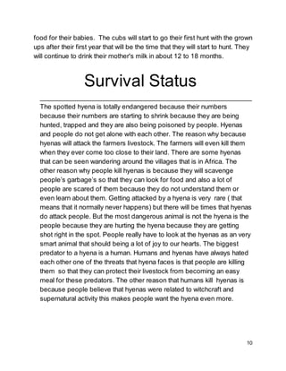 Hyena book for lucas seltzer google docs | PDF