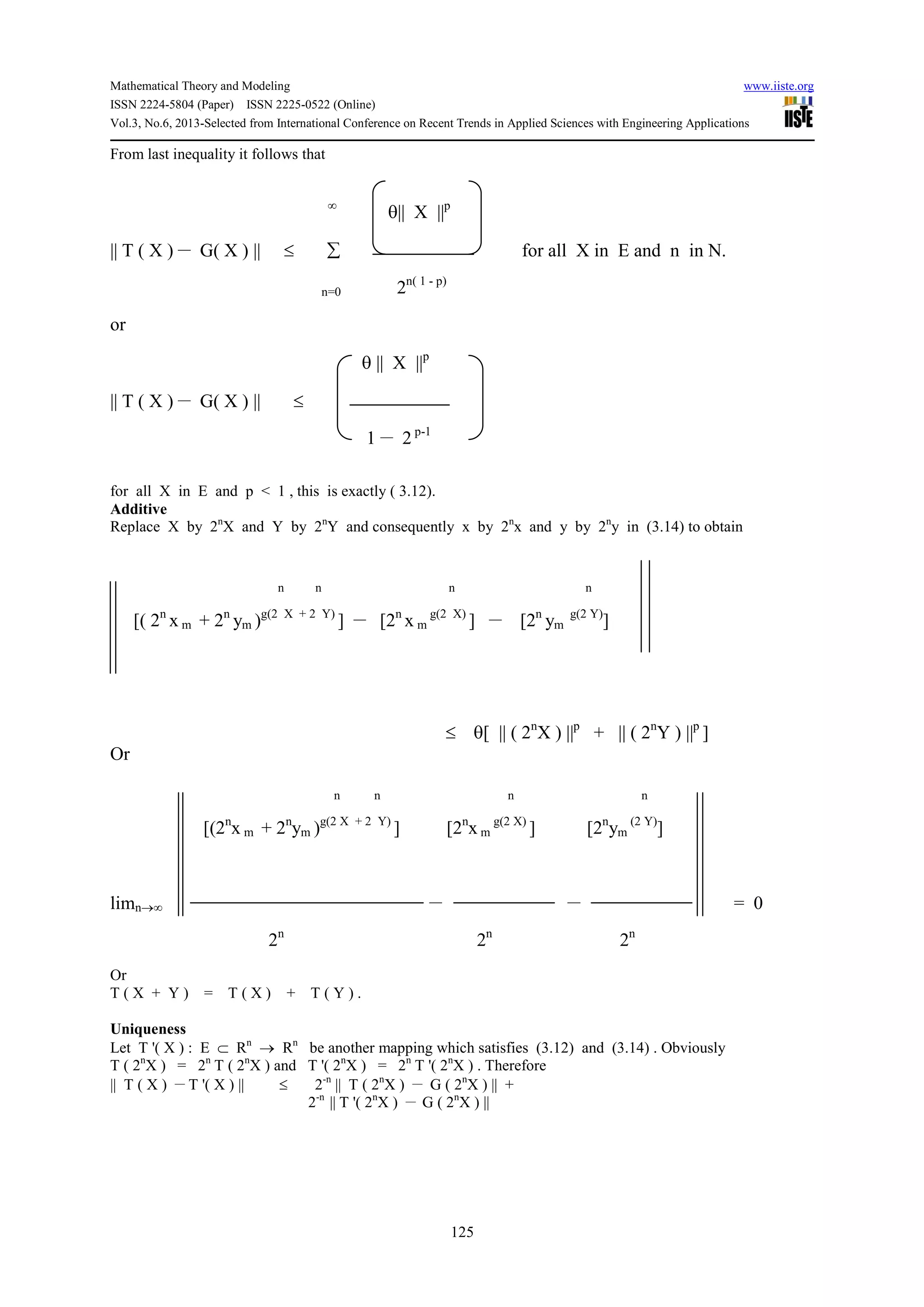 Hyers ulam rassias stability of exponential primitive mapping | PDF