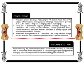 Hygiene and Sanitation Packaging Products PT.Garudafood | PPTX