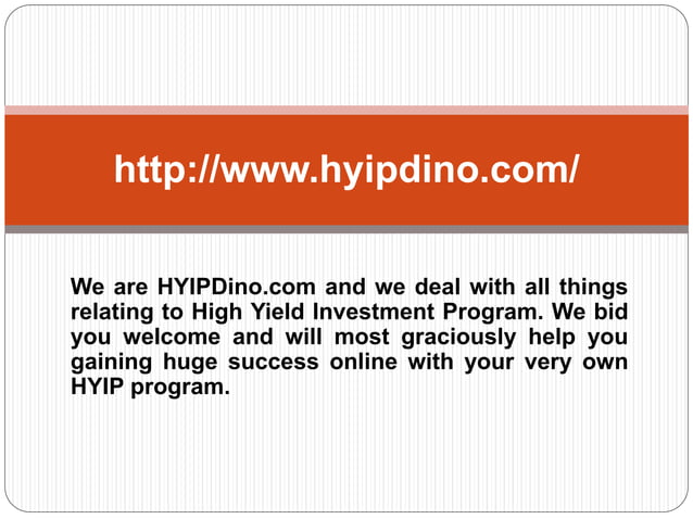 Hyip template | PPT