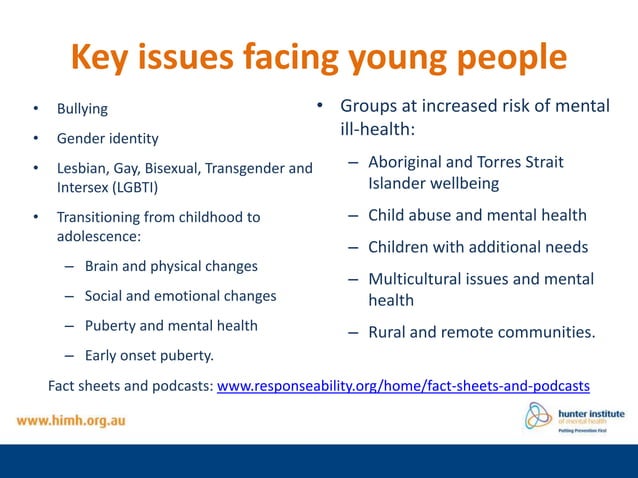 Mental health and mental ill-health in young people | PPTX | Mental ...