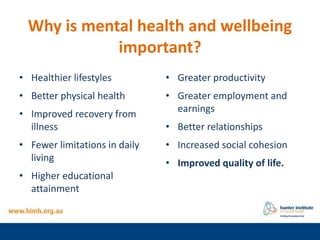 Mental health and mental ill-health in young people | PPTX