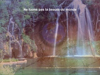 Ne tuons pas la beauté du monde
 