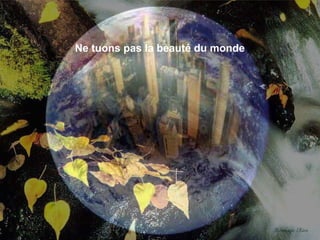 Ne tuons pas la beauté du monde
 