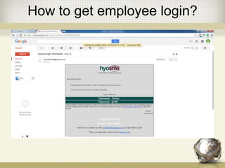 How to get employee login?
 