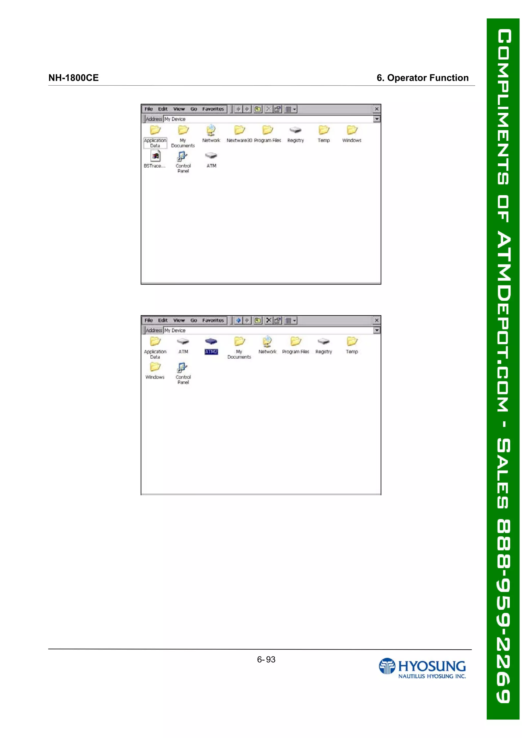 NH-1800CE 6. Operator Function
6- 93
 