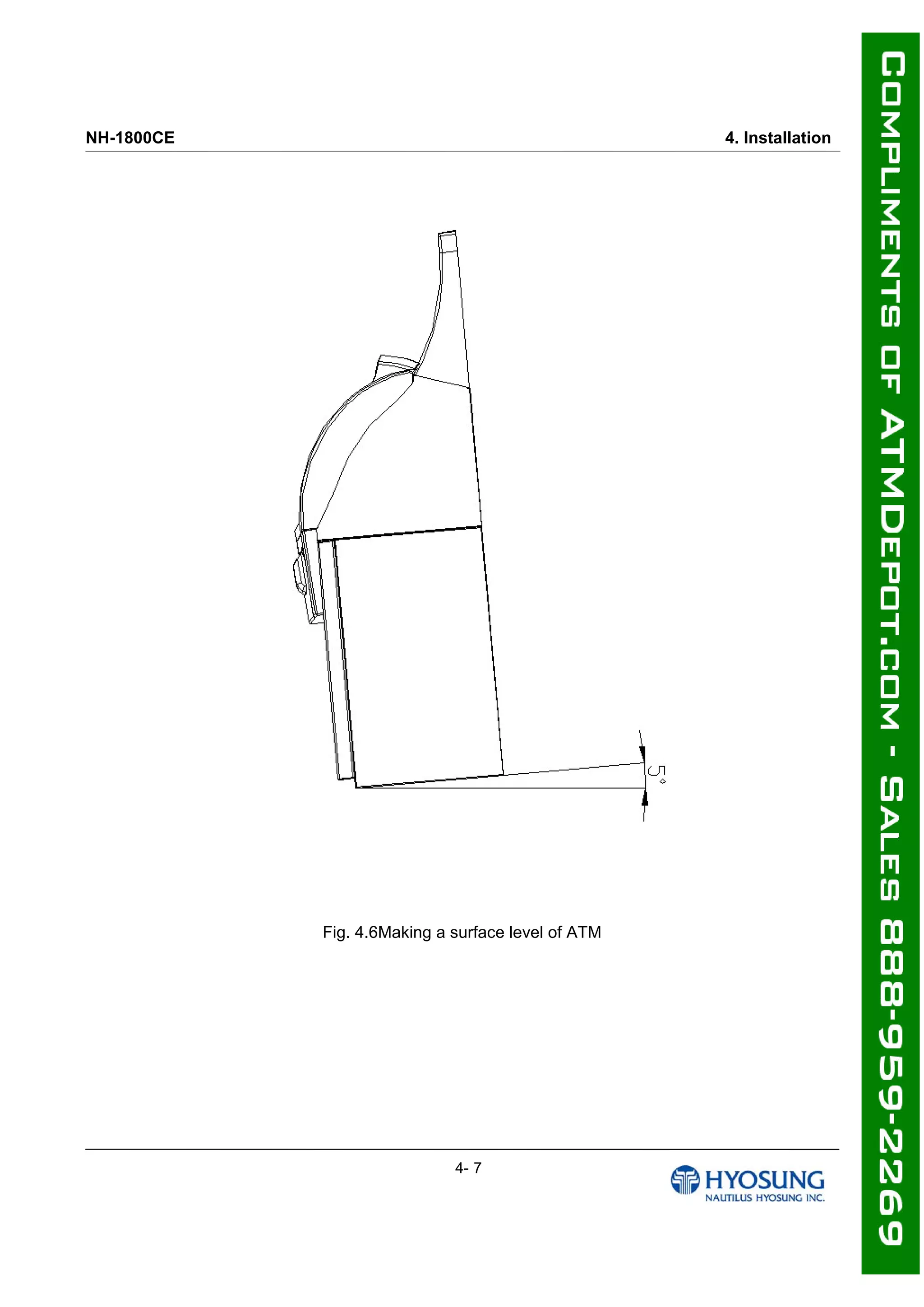 NH-1800CE 4. Installation
Fig. 4.6Making a surface level of ATM
4- 7
 