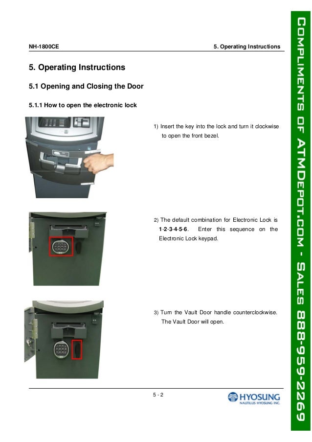 Hyosung 1800 ce-atm-machine-owners-manual
