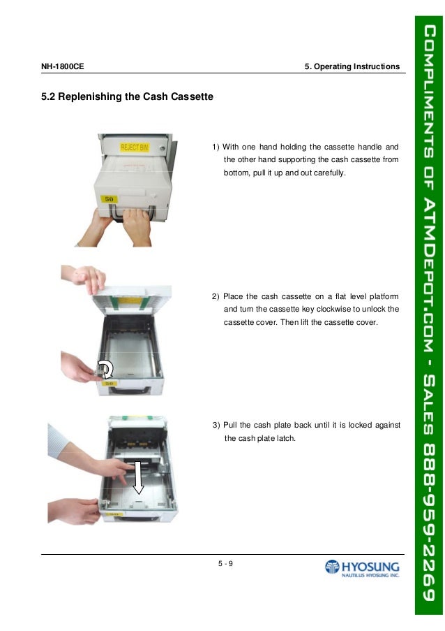 Hyosung 1800 ce-atm-machine-owners-manual