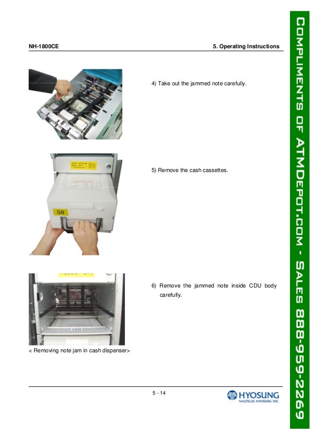 Hyosung 1800 ce-atm-machine-owners-manual
