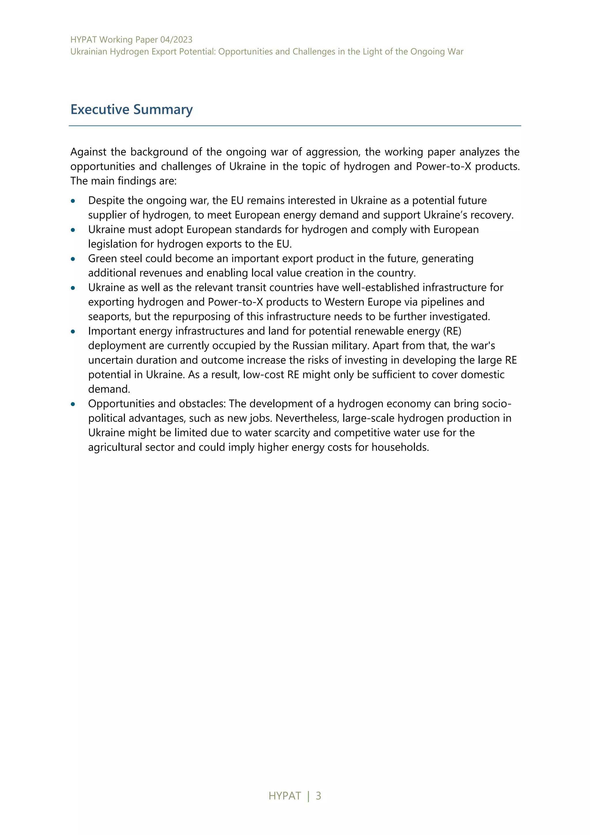 Ukrainian Hydrogen Export Potential: Opportunities and Challenges in ...