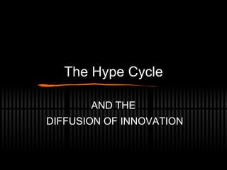 The Hype Cycle AND THE  DIFFUSION OF INNOVATION 