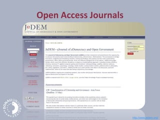 Open Access Journals
http://www.jedem.org/
 