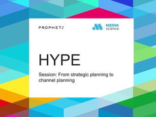 HYPE
Session: From strategic planning to
channel planning
 