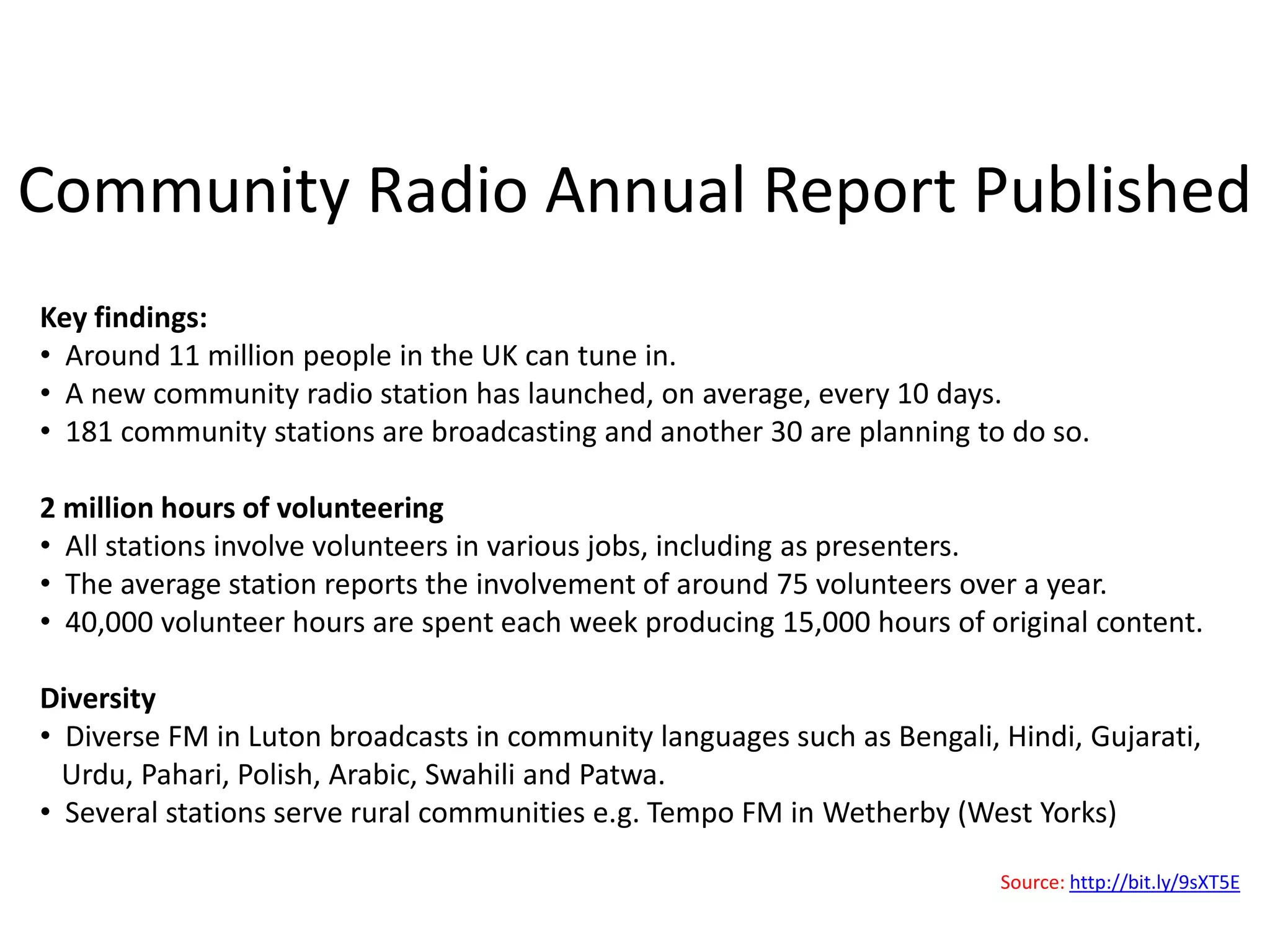 DCMS Timetable for Local TVThe Local TV FAQ on the DCMS website includes a timetable and next steps:“The Local Media Action Plan was published on 19 January 2011 and sets out the process going forward. 