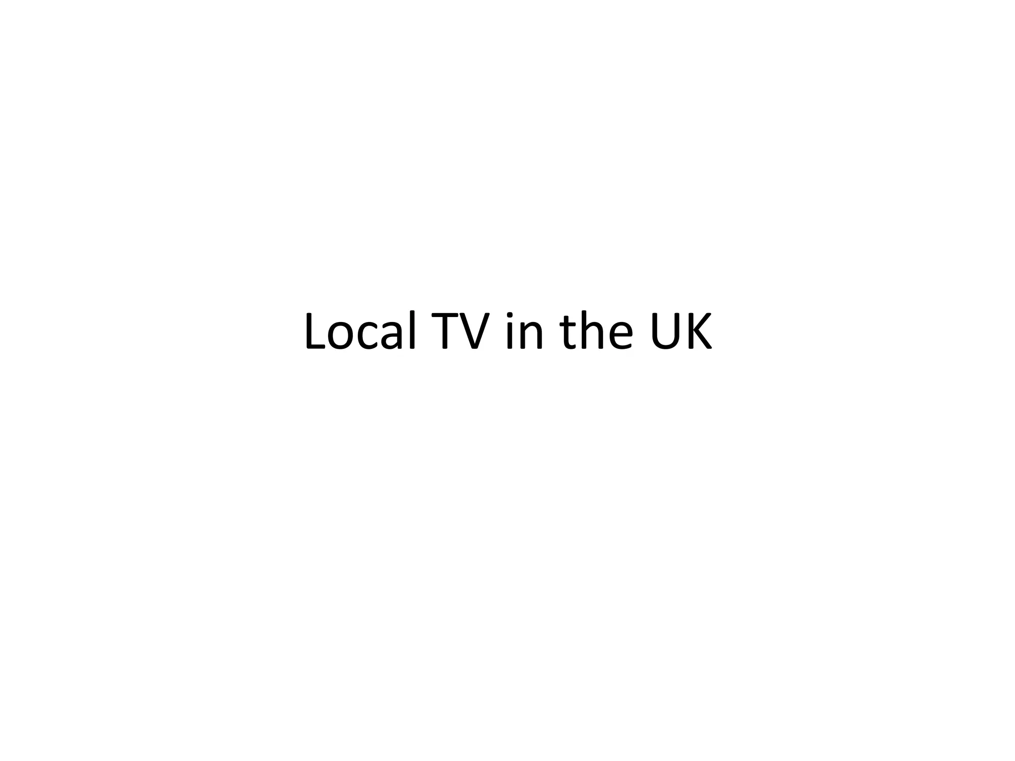 Local TV in the UK