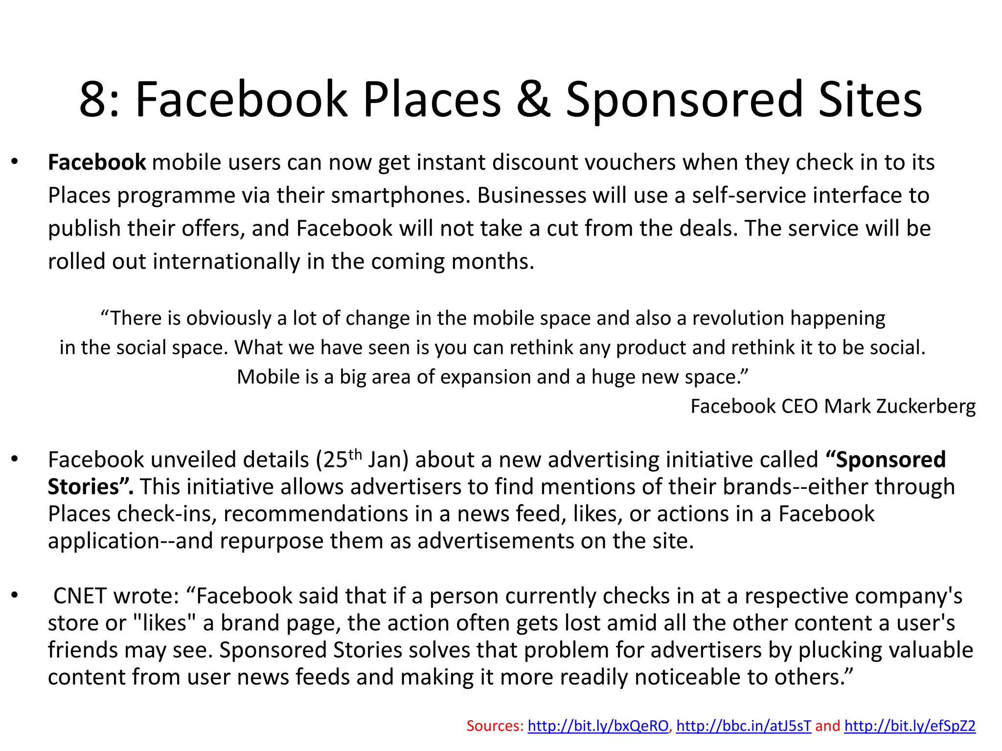 1. Vocus Report: State of the Media 2011“Twelve months ago, the media appeared to be in freefall. Mass layoffs, bankruptcies and a general sense of demise blighted the media landscape. Much of our industry was on its knees…” “Then, something changed. In 2010, the layoffs and closures began to slow down. The industry began to stabilize.”							Source: http://bit.ly/h6k9UuKey findings from this Annual Review of US Media include:    Approximately 151 newspapers folded in 2010; about half the number in 2009