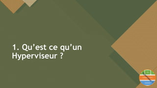 Modifiez le style du titre
3
1. Qu’est ce qu’un
Hyperviseur ?
3
 