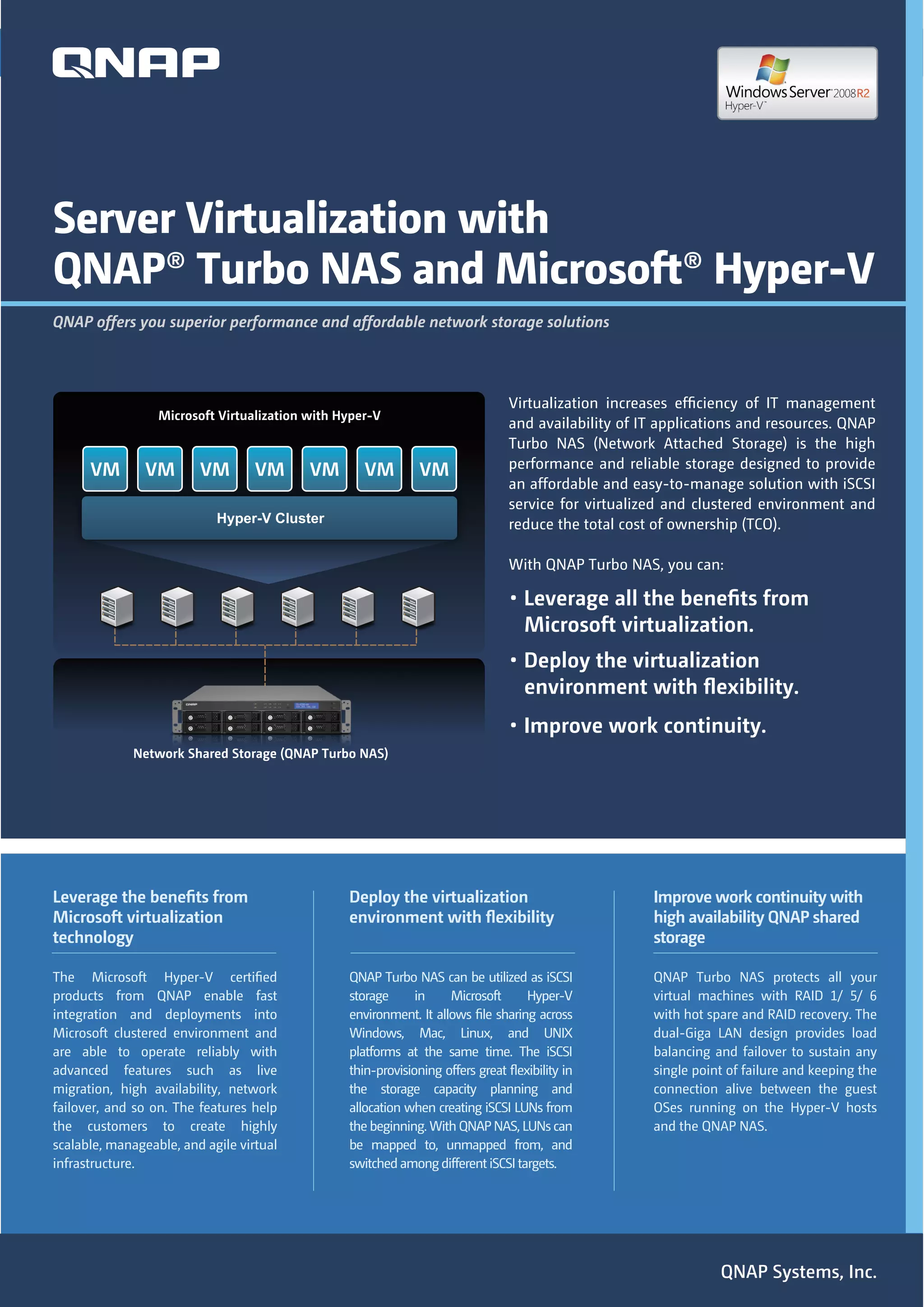 Virtualization Nas Server Virtualization with QNAP® Turbo NAS and Microsoft® Hyper-V | PDF