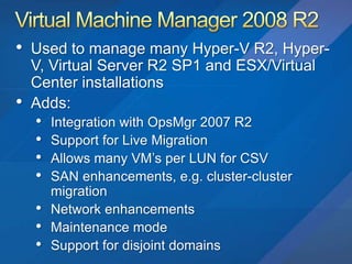 Hyper V R2 Deep Dive
