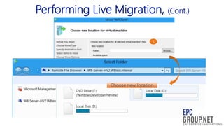 Performing Live Migration, (Cont.)

 