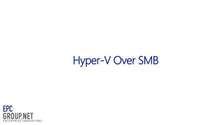 Hyper-V Over SMB

 