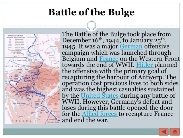 Battle of the bulge location today