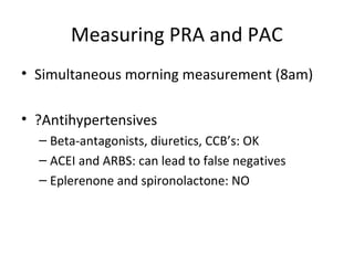 Negative Disc Pac Hyperaldosteronism 3 26-14 | PPT
