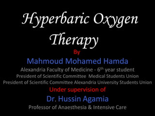 Hyperbaric oxygen therapy | PPTX