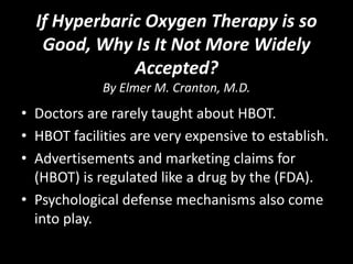 Hyperbaric oxygen therapy | PPTX