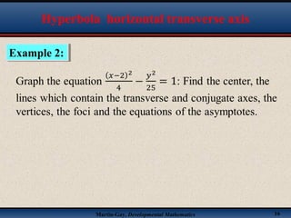 Martin-Gay, Developmental Mathematics 16
Example 2:Example 2:
Hyperbola horizontal transverse axis
 