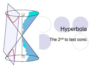 Hyperbola
The 2nd to last conic
 