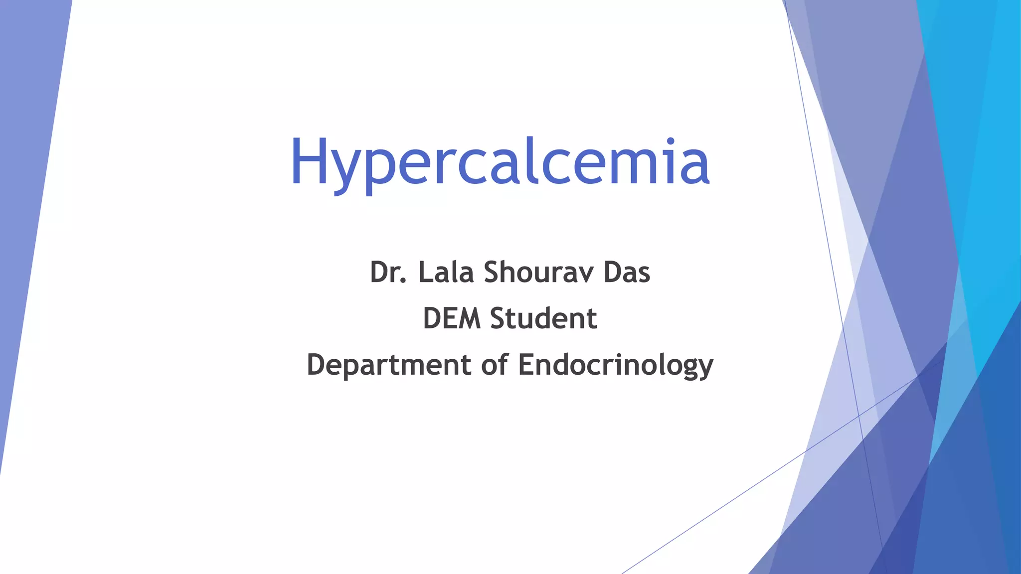 Hypercalcemia | PPT