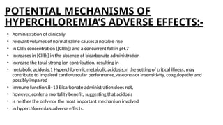 Is hyperchloremia harmful to a normal person | PPTX