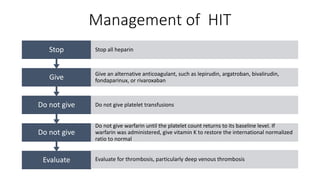 Hit Protocol Hypercoagulable states | PPTX