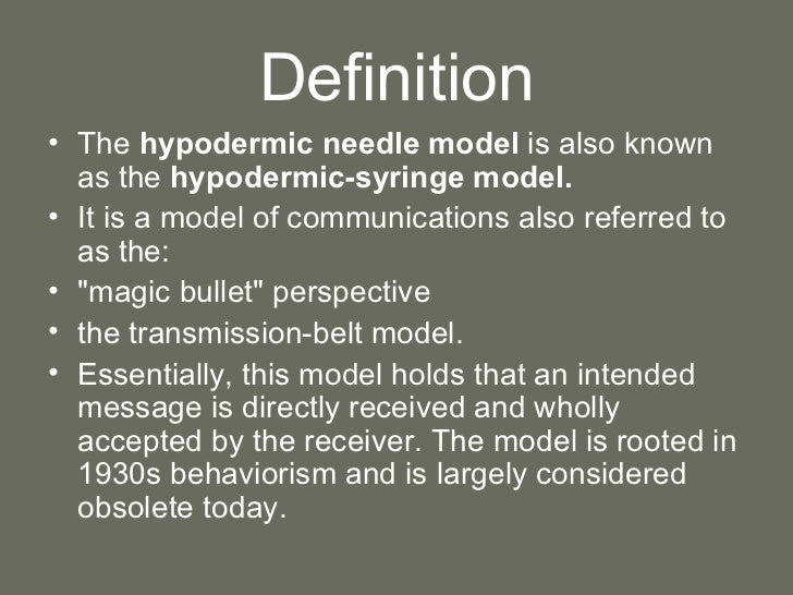 Hypodermic needle model