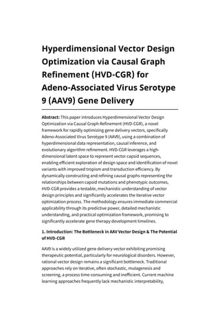Hyperdimensional Vector Design Optimization via Causal Graph Refinement ...