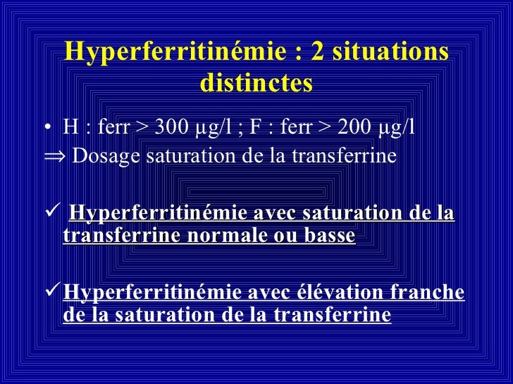 Hyperferritinemie lr 22 03 11