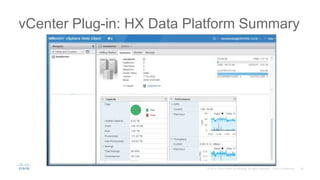 vCenter Plug-in: HX Data Platform Summary
 