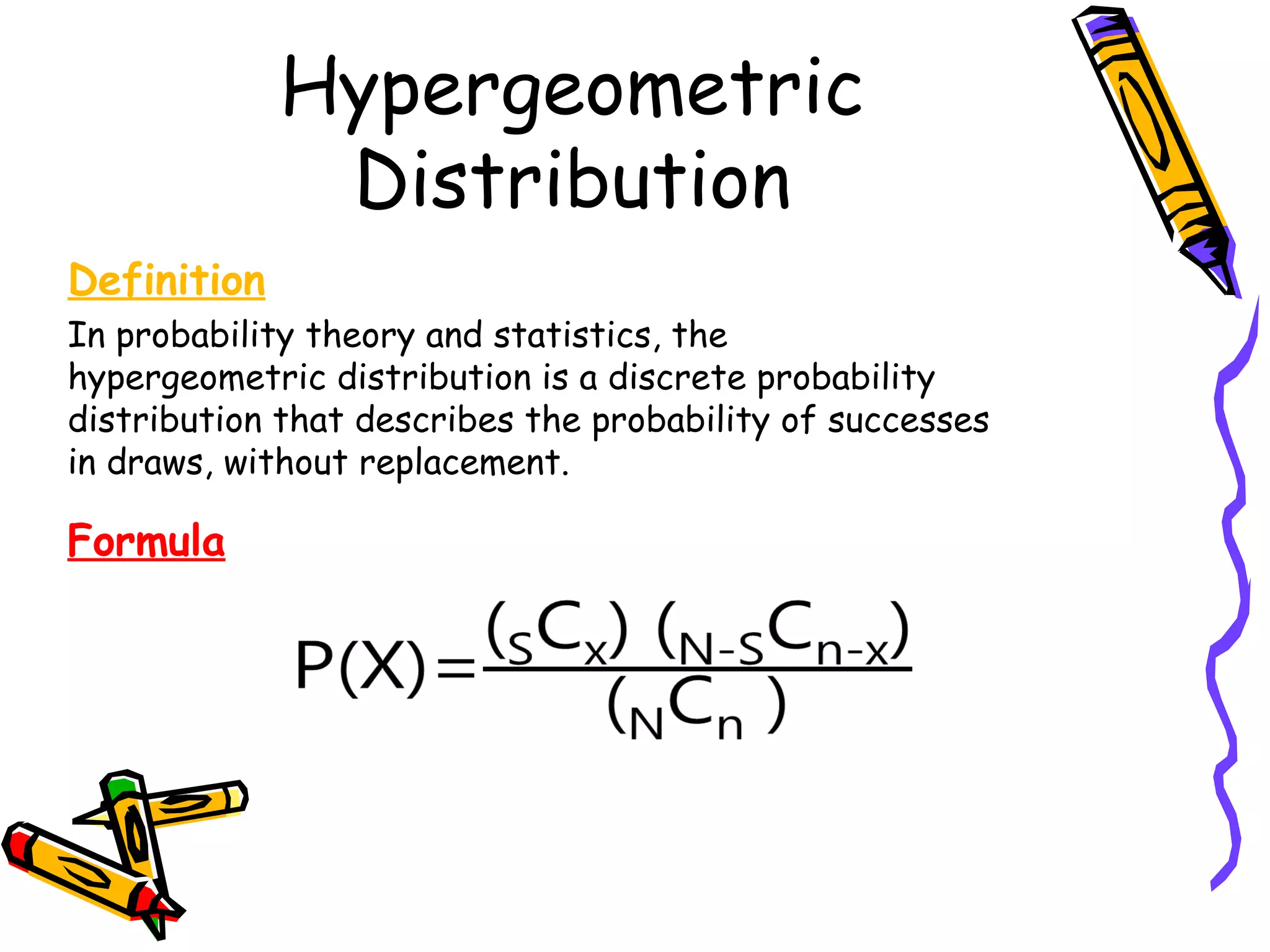 Hypergeometric distribution PPT