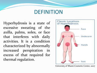 Hyperhidr Hyperhydrosis | PPTX