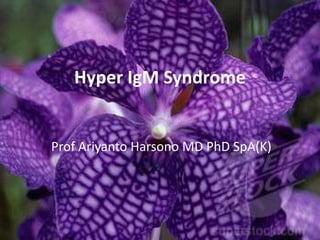 Hyper IgM Syndrome

Prof Ariyanto Harsono MD PhD SpA(K)

 