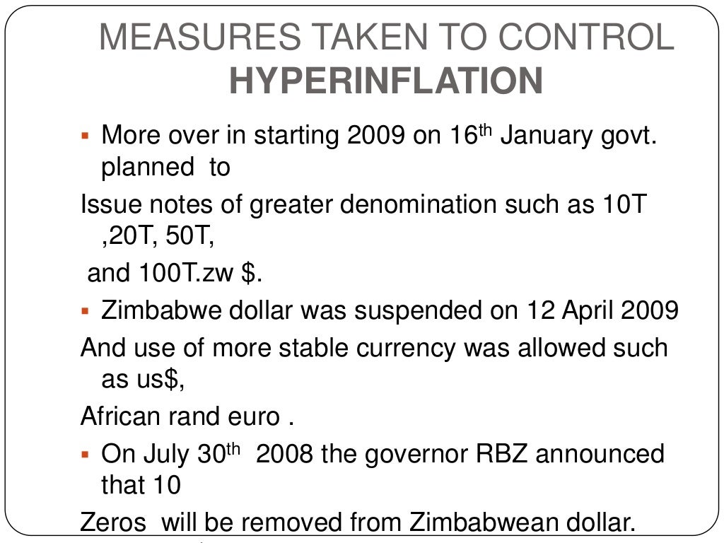 Hyperinflation in zimbabwe part 1
