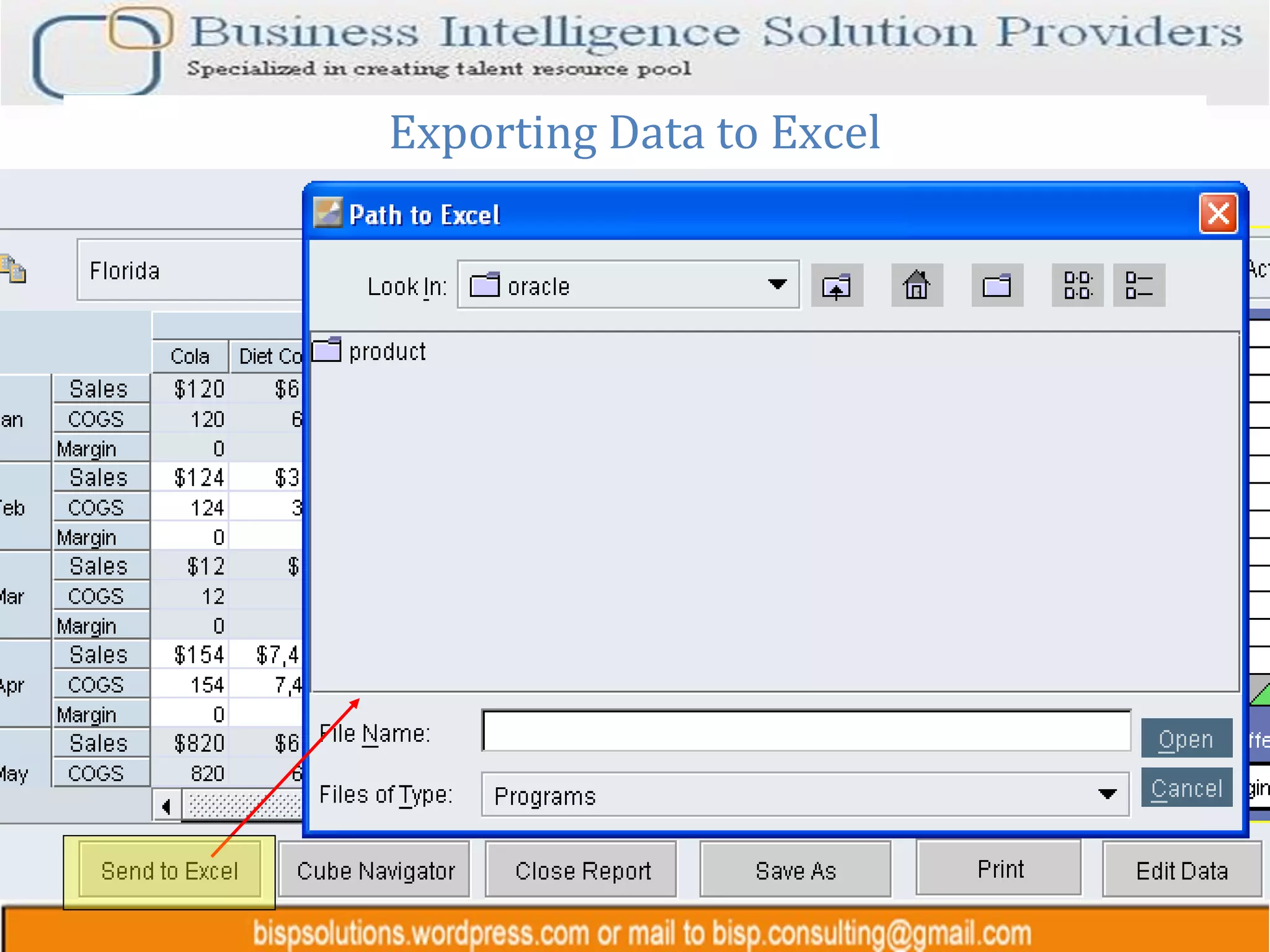 Exporting Data to Excel 